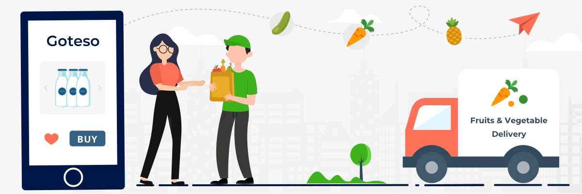Online shop fruits delivery