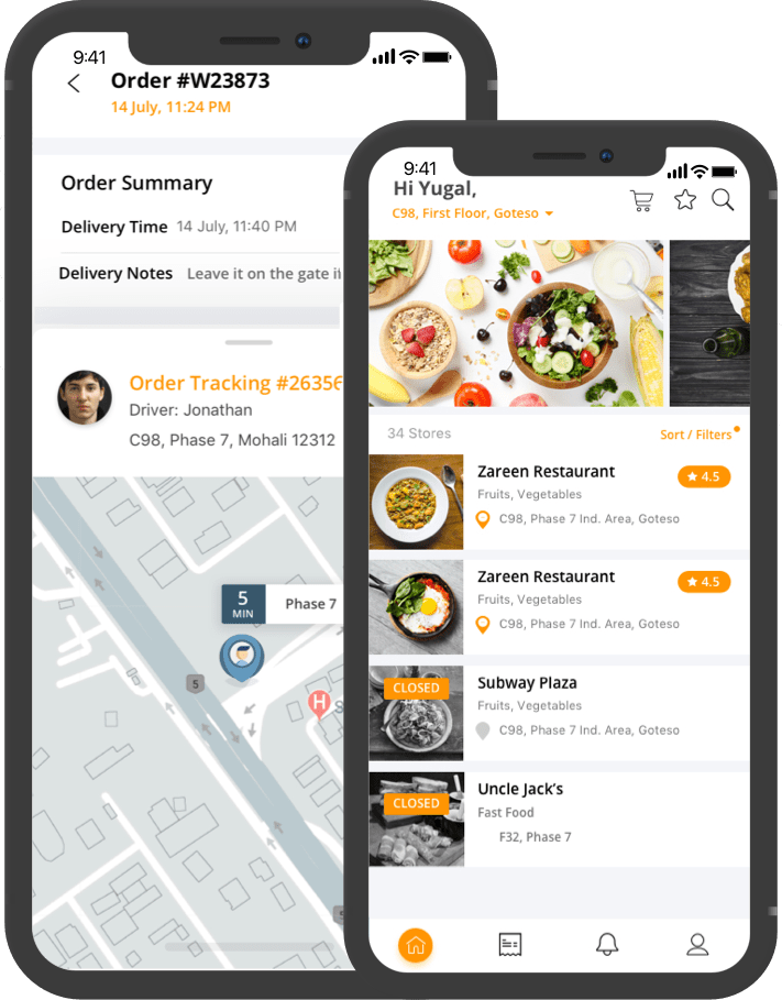 Food ordering customer app development company