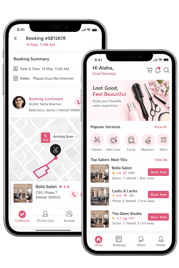 Salon App Company customer app