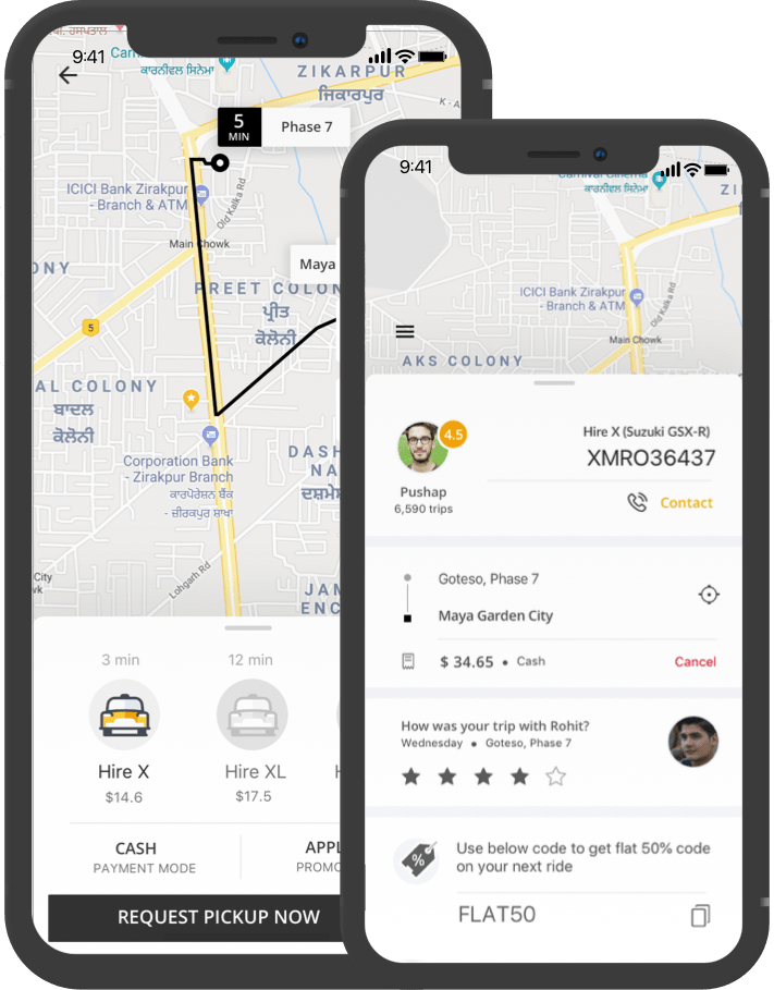 Taxi Booking customer app