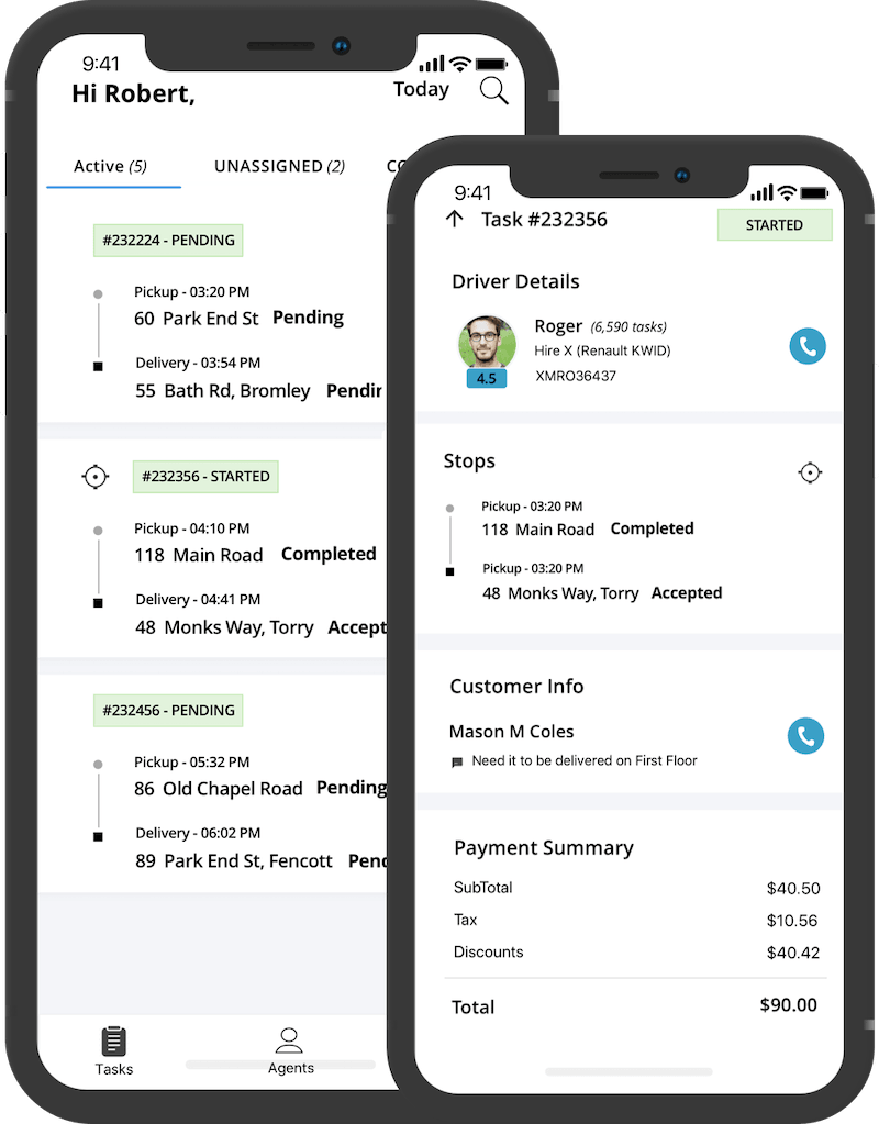 Taxi booking manager app