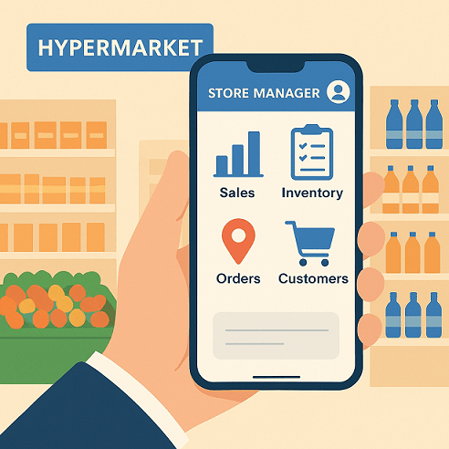 Hypermarket Software manager app