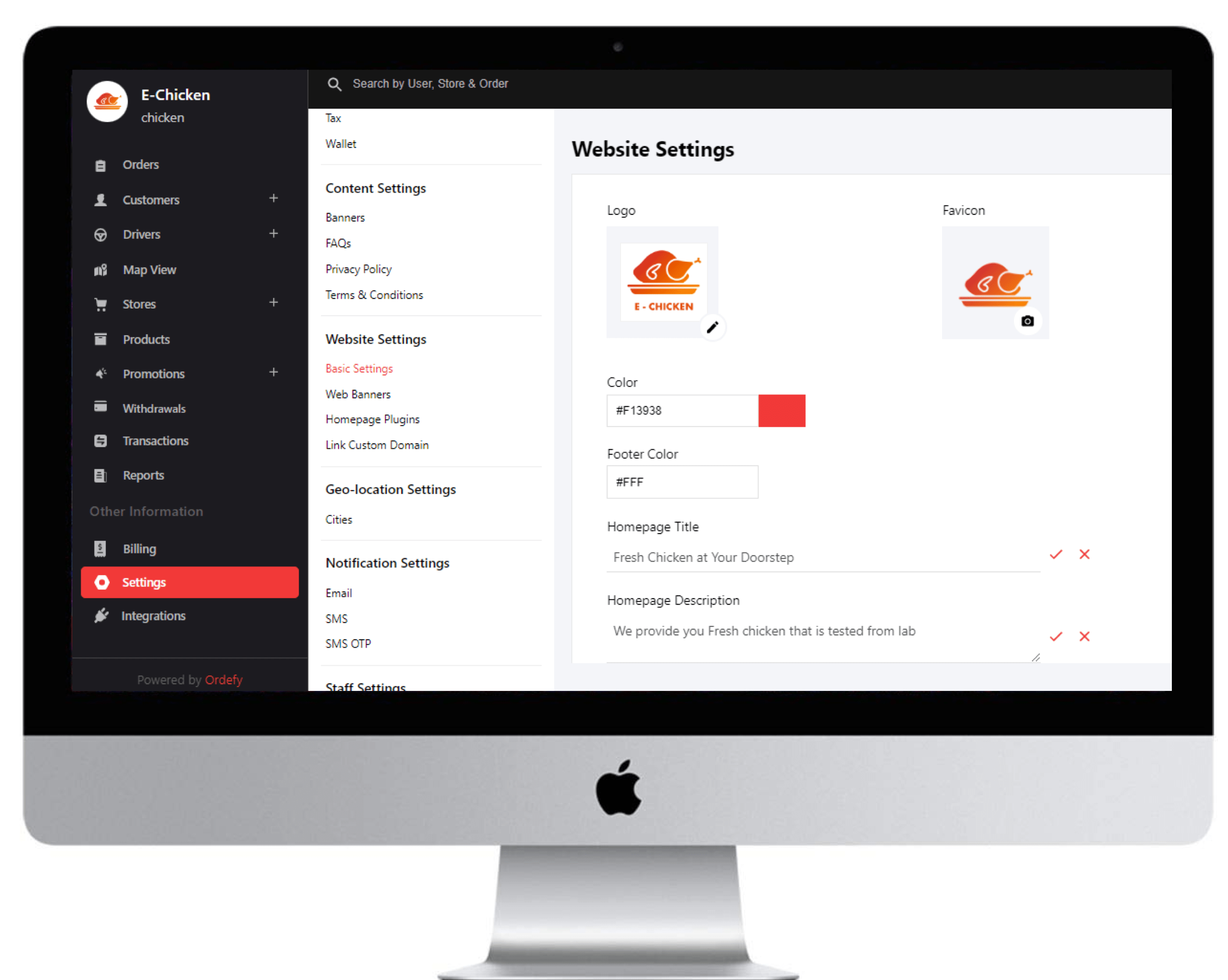 Website Settings Management