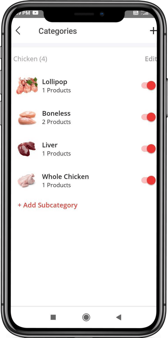 Manage Categories And Subcategories