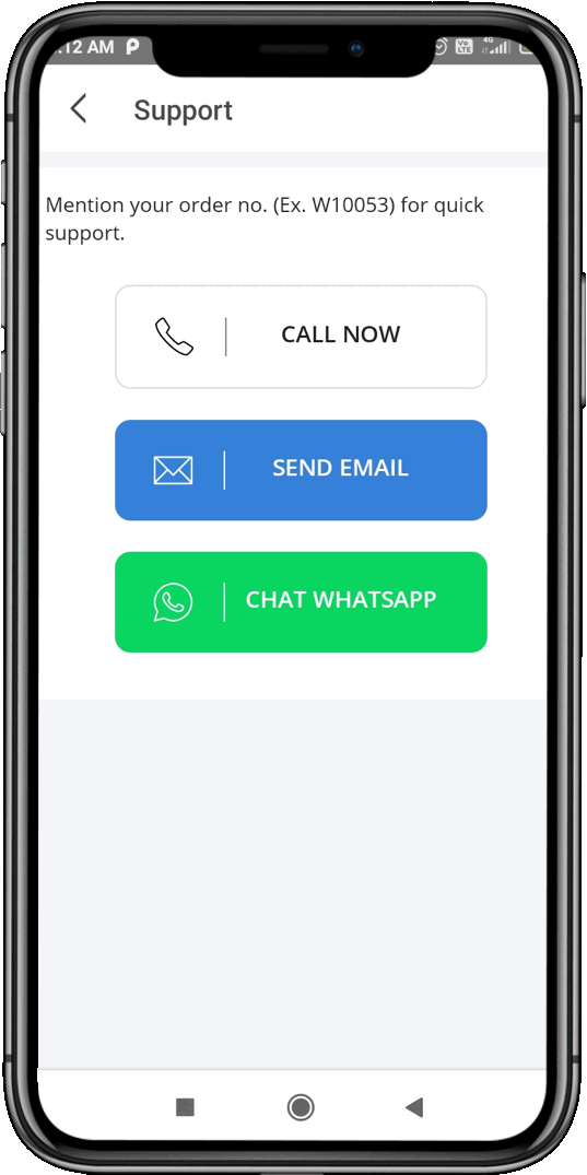 In App Chat Support