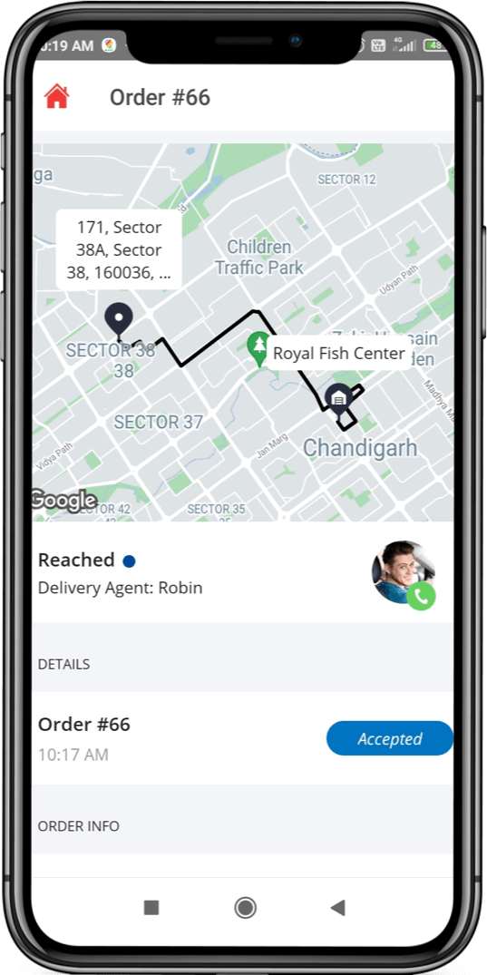 Real Time Delivery Tracking