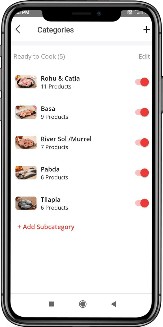 Manage Categories And Subcategories