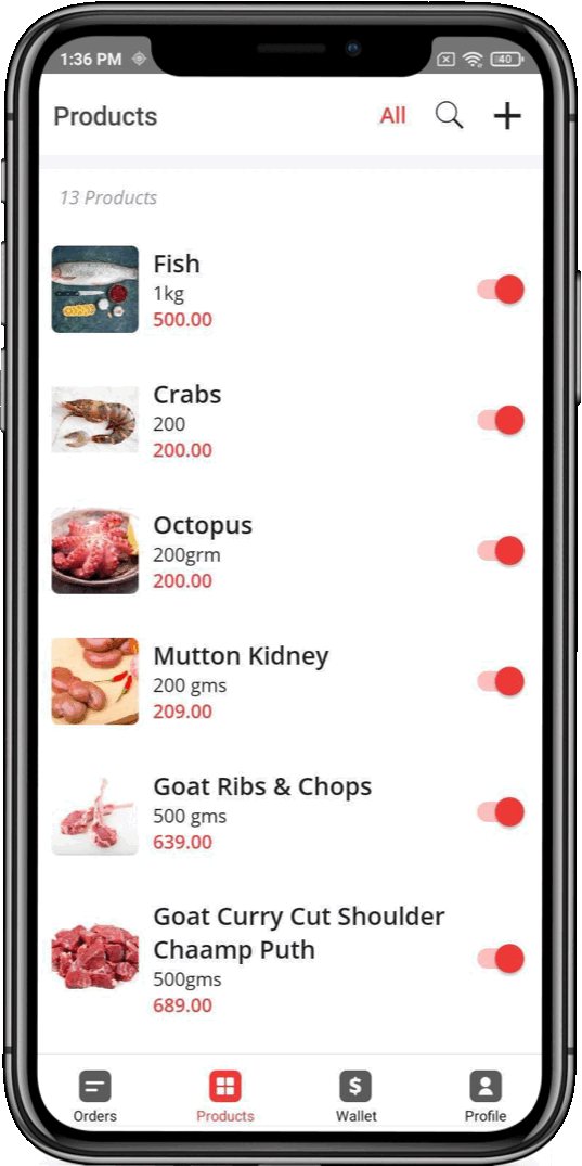 Product List and Cost Management