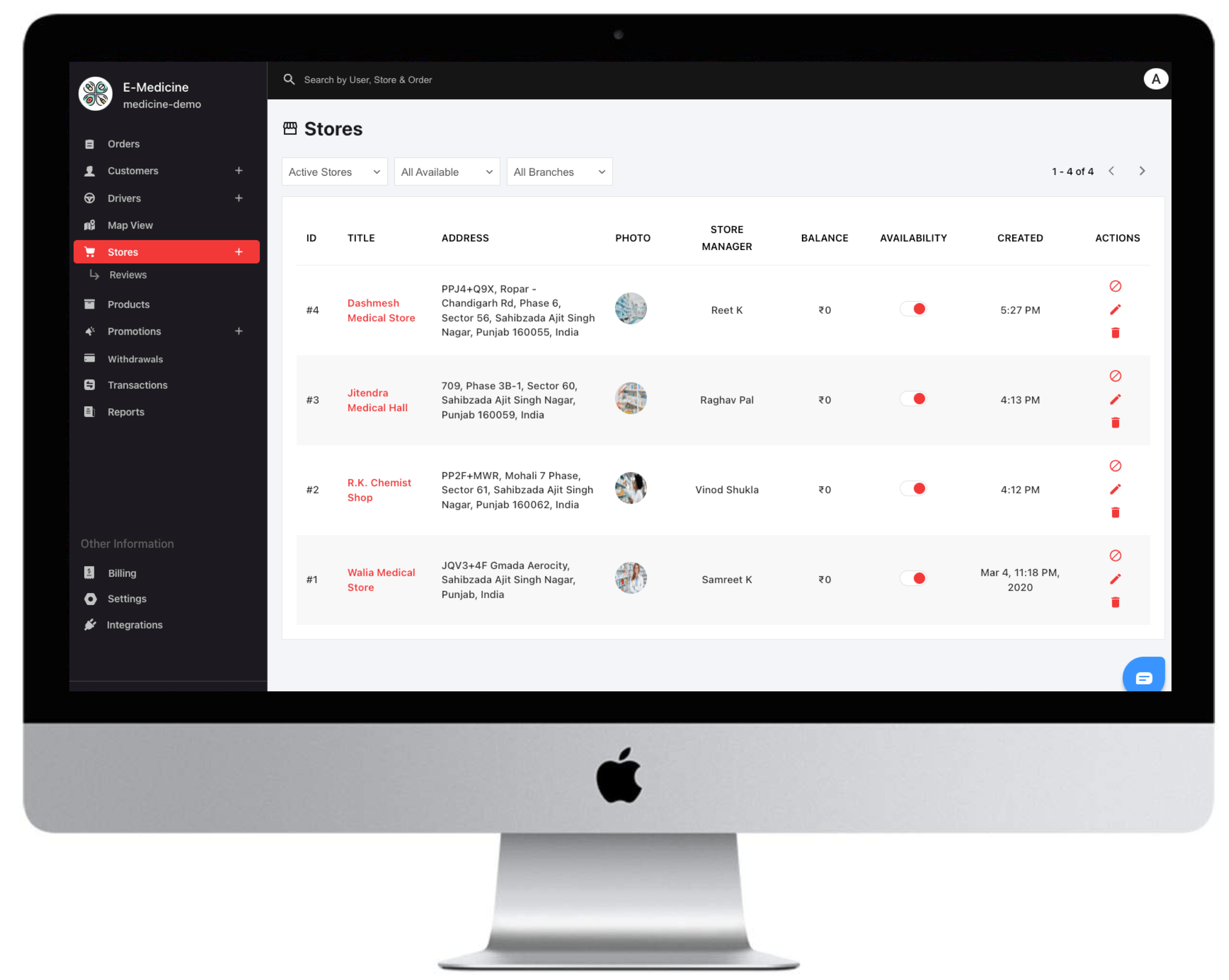 Multiple Store And Outlet Management