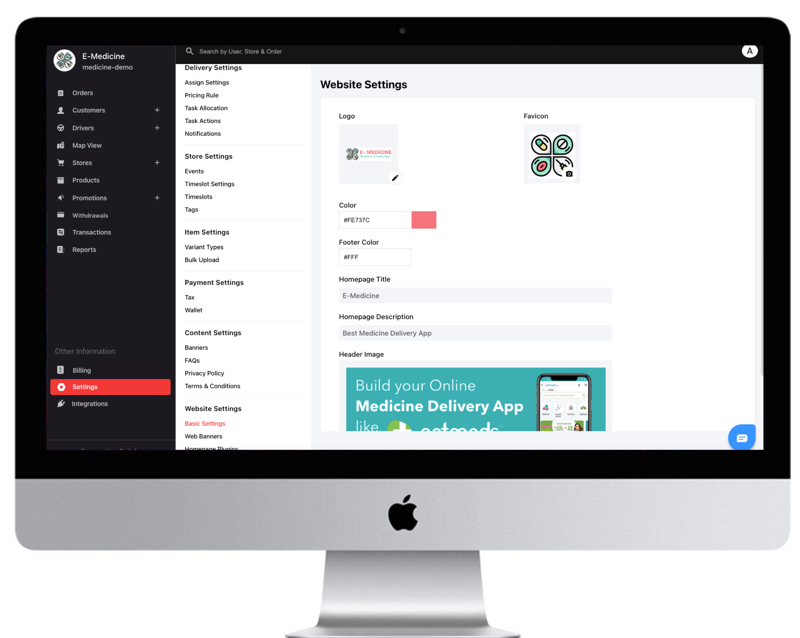 Website Settings Management