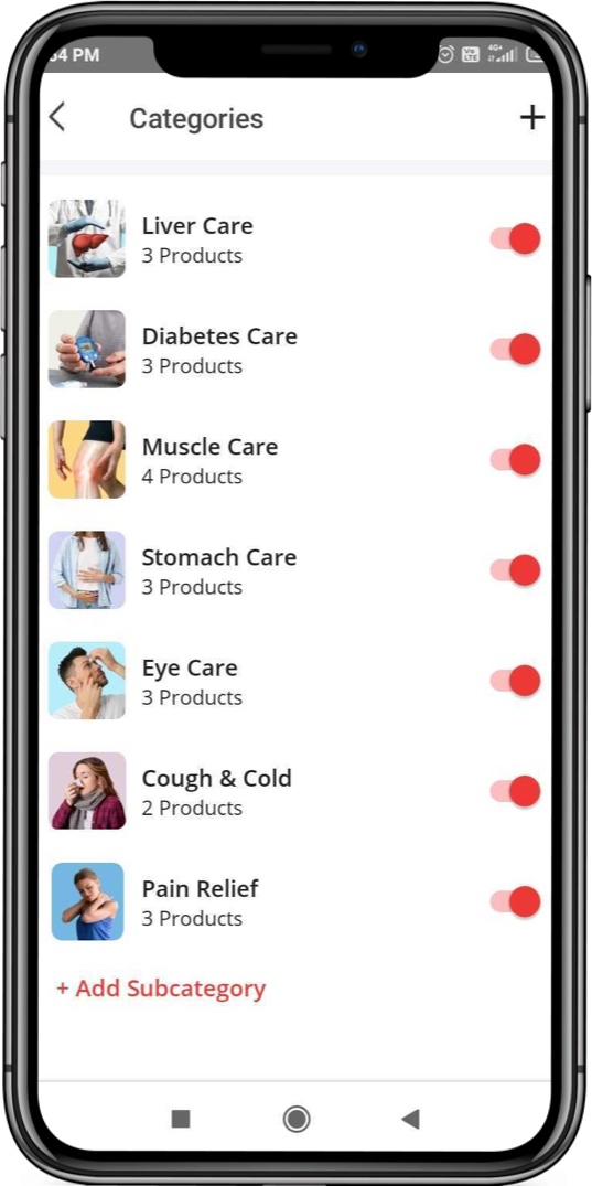 Manage Categories And Subcategories