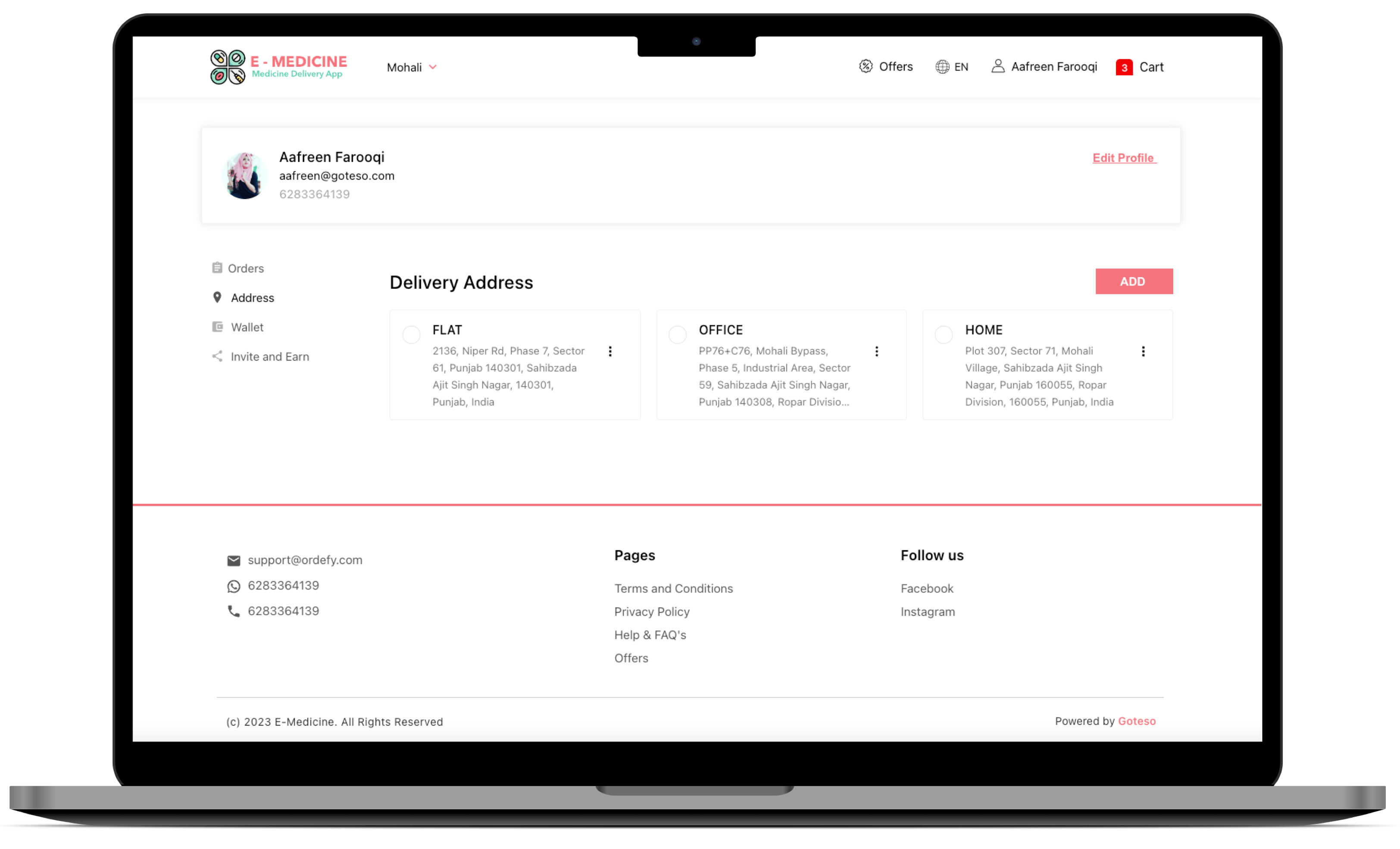 Multi Address Options