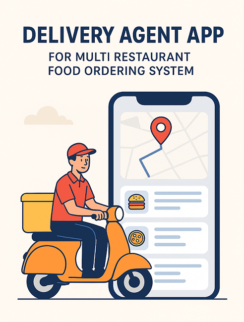 Multi Restaurant Online Food Ordering System Delivery Agent app