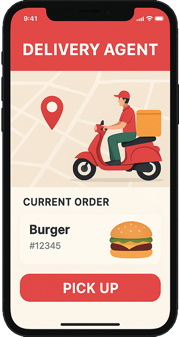 online food ordering delivery agent app