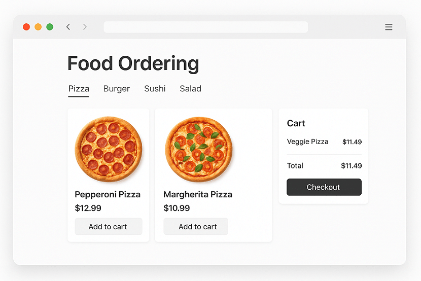 online food ordering website