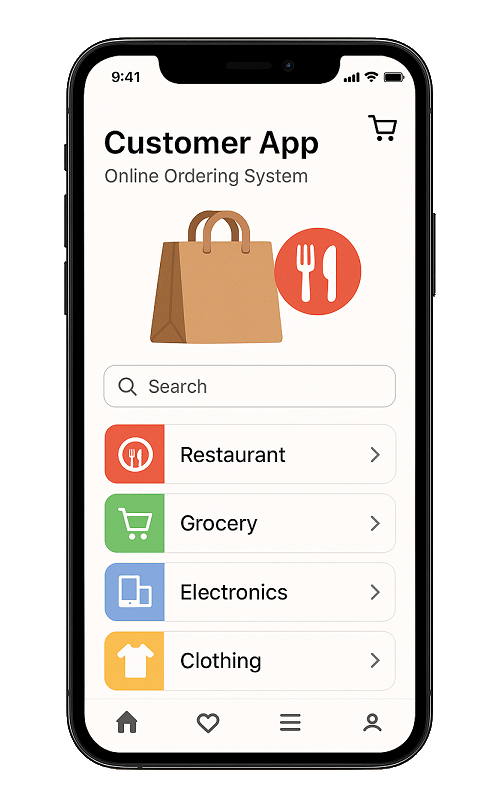 Online Ordering customer app