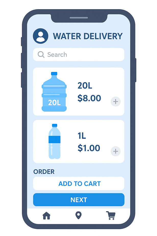 water-delivery customer app