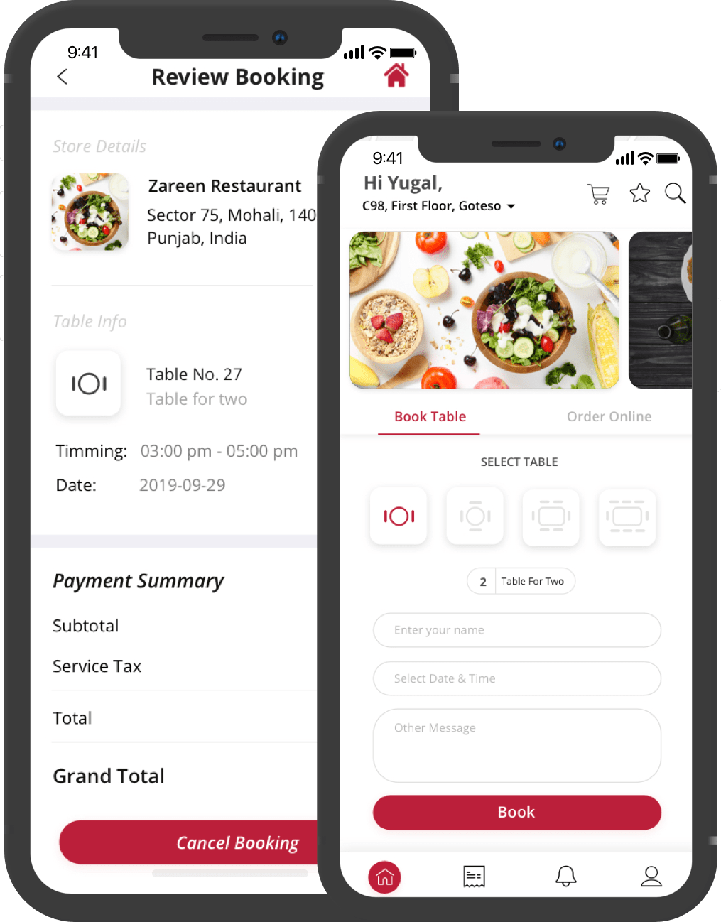 Restaurant Customer App
